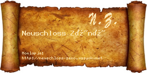 Neuschloss Zénó névjegykártya